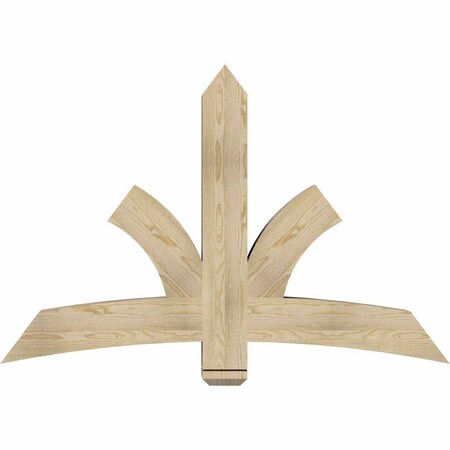 Ekena Millwork Davenport Rough Sawn Timber Gable Bracket, Douglas Fir, 60"W x 40"H x 6"D x 6"F, 16/12 Pitch GBW060X40X0606DAV00RDF